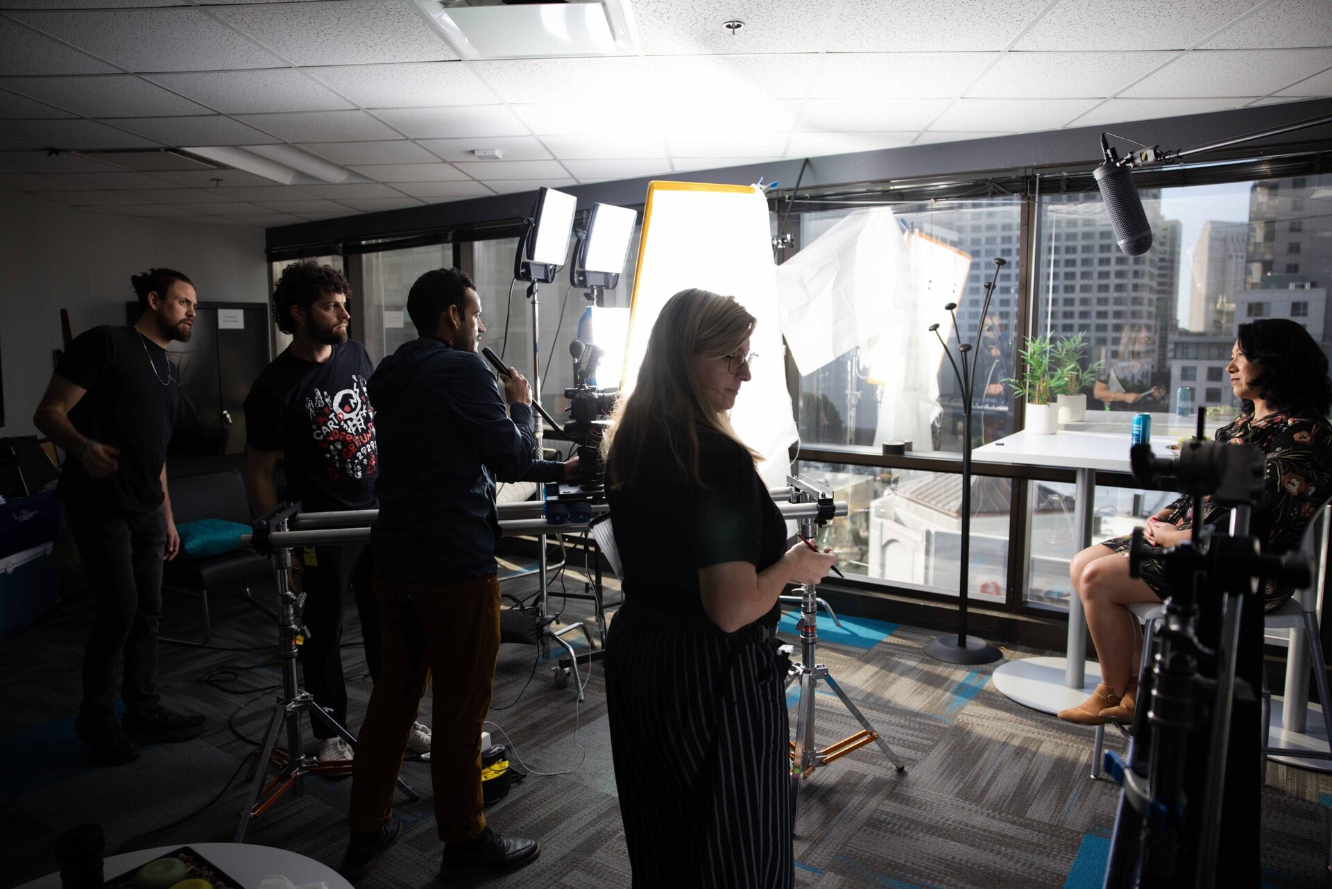 Corporate video production interview shoot in San Diego.